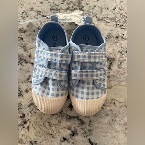 Cat & Jack Light Blue Checkered Kids Sneakers